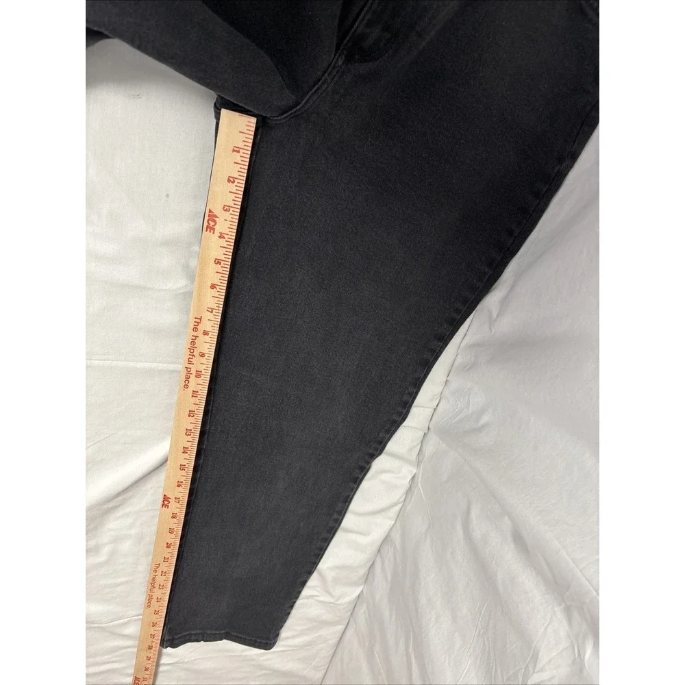 Just My Size Straight Leg Jeans Women Sz 18W/33 (Measured 30x28) Black Stretch